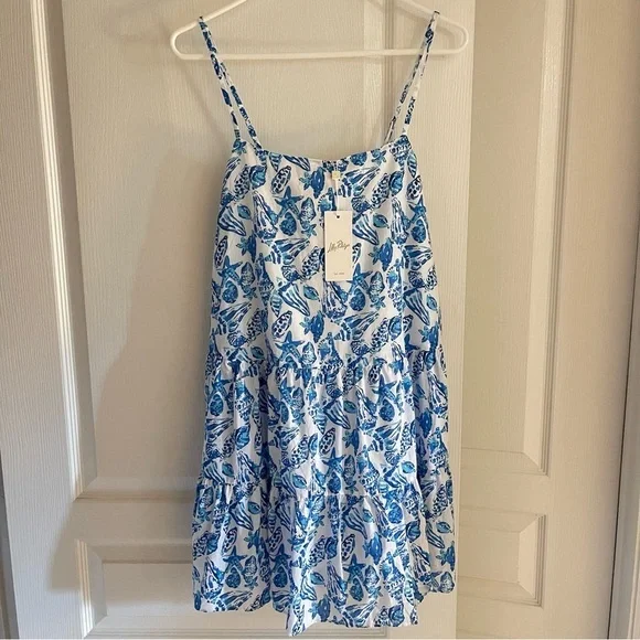 Lilly Pulitzer Alessia Dress Shell Collector Size Medium - Picture 2 of 13